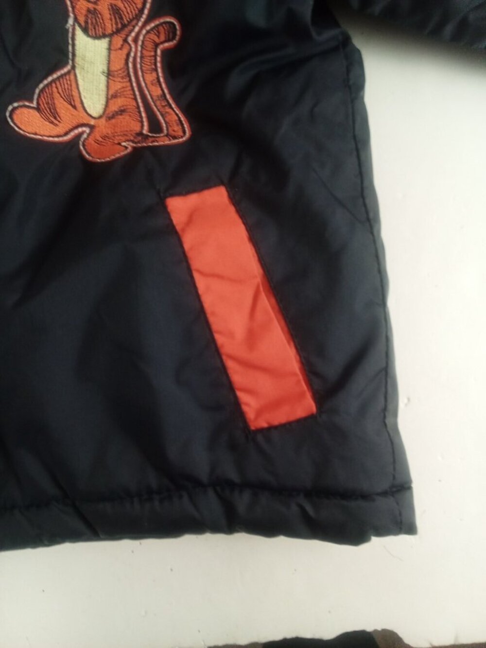 Boys Disney Tigger Coat Jacket Size 18 months Navy Orange With Hood - Picture 6 of 14